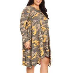 PLUS SIZE CAMO PRINT DRESS